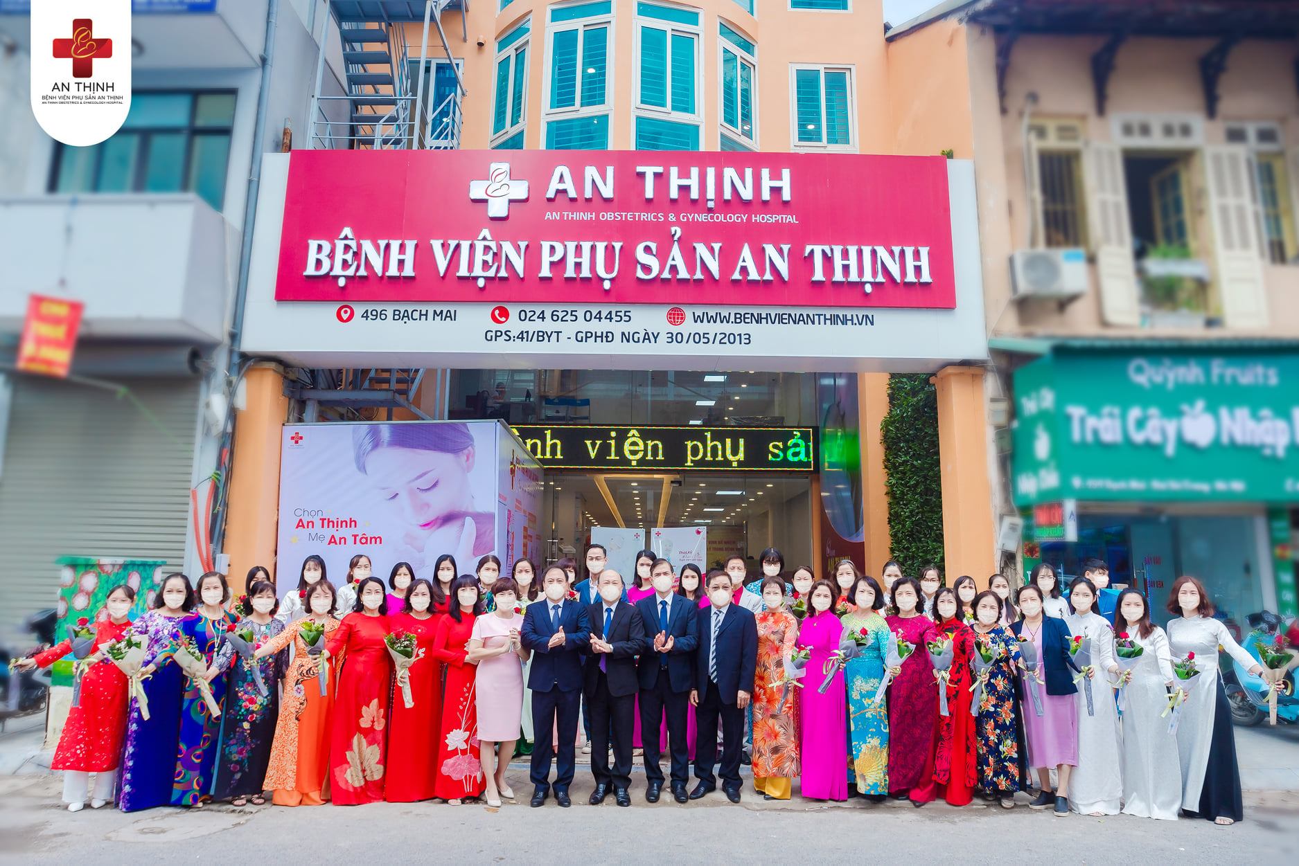 Bệnh viện Phụ Sản An Thịnh tọa lạc ngay trung tâm Hà Nội, tại địa chỉ 496 Bạch Mai, Quận Hai Bà Trưng