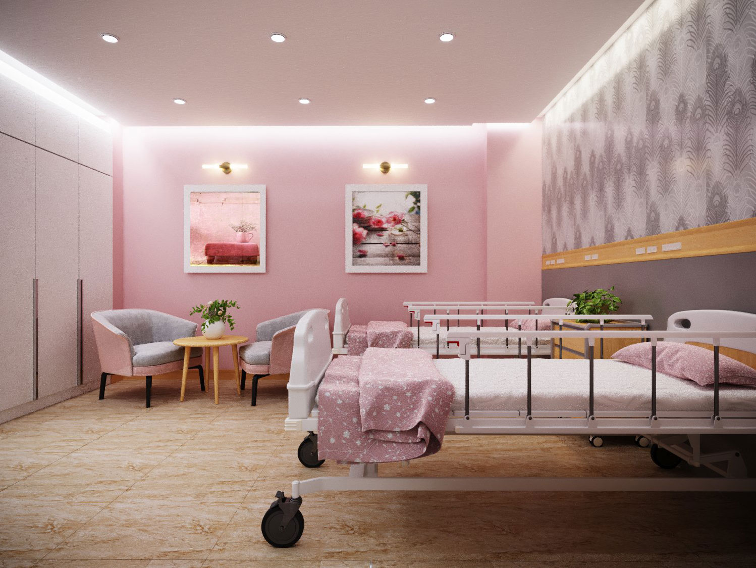Bệnh viện Phụ Sản An Thịnh được xây dựng theo mô hình bệnh viện – khách sạn 5 sao với giường bệnh và hệ thống phòng khoa đạt chuẩn Quốc tế