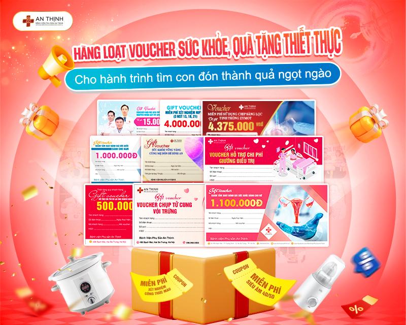 Hàng loạt voucher sức khỏe & quà tặng thiết thực
